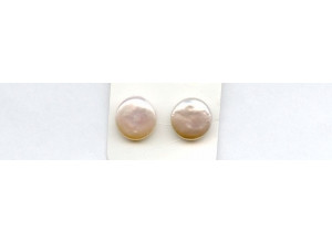 Freshwater Pearl 12.5-13mm Undrilled Coin Pair