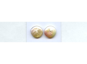 Freshwater Pearl 13-13.5mm Undrilled Coin Pair