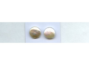 Freshwater Pearl 13-13.5mm Undrilled Coin Pair