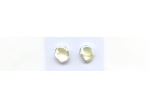 Freshwater Pearl 9.5-10mm Undrilled Keshi Pair