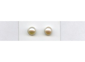 Freshwater Pearl 9.5-9.75mm Half-drilled Off Round Pair