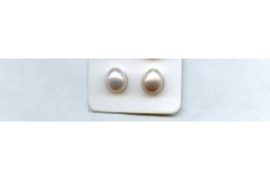 Freshwater Pearl 7.5-8x9 Half-drilled Teardrop Pair