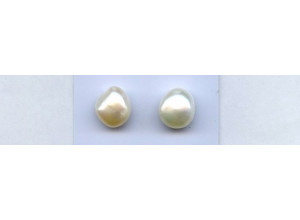 Freshwater Pearl Fancy 12mm Undrilled Baroque Pair