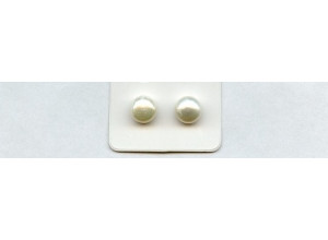 Freshwater Pearl 8-8.5mm Half-drilled Button Pair