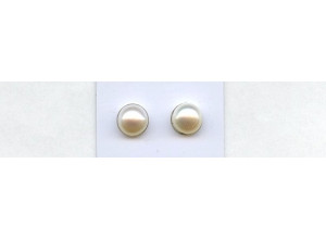 Freshwater Pearl 9-9.5mm Half-drilled Button Pair