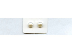 Freshwater Pearl 7.5-8mm Half-drilled Button Pair