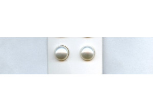 Freshwater Pearl 9mm Half-drilled Button Pair