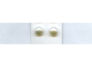 Freshwater Pearl 9.5-10mm Half-drilled Button Pair