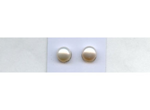 Freshwater Pearl 10mm Half-drilled Button Pair