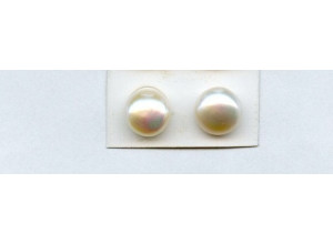 Freshwater Pearl 10.5-11mm Half-drilled Button Pair