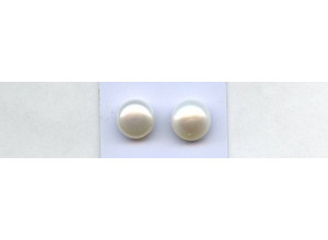 Freshwater Pearl Fancy 12-12.5mm Half-drilled Button Pair