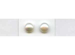 Freshwater Pearl 13mm Undrilled Button Pair