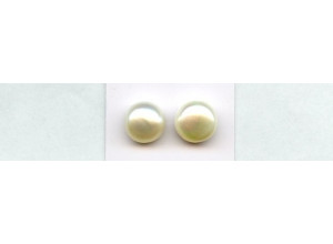 Freshwater Pearl 12.5mm Undrilled Botton Pair