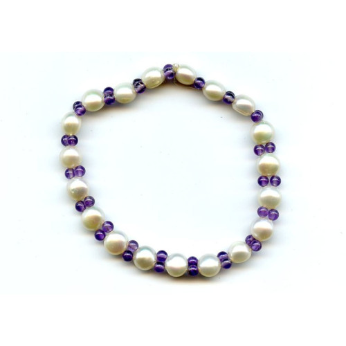 018-1087 Freshwater Pearl SD <br>7mm Bracelet