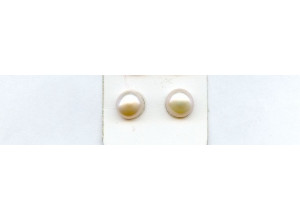 Freshwater Pearl 9mm Half-drilled Button Pair