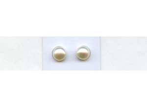 Freshwater Pearl 9-9.5mm Half-drilled Button Pair