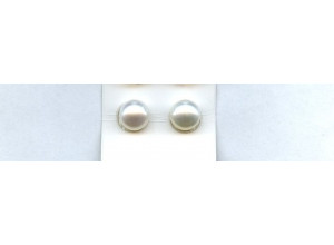 Freshwater Pearl 9-9.5mm Half-drilled Button Pair