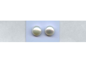 Freshwater Pearl 11-11.5mm Half-drilled Button Pair