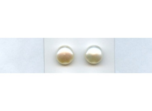 Freshwater Pearl 12.5-13mm Half-drilled Button Pair