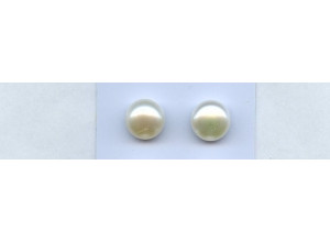 Freshwater Pearl 12.5-13mm Half-drilled Button Pair