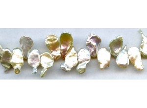 Freshwater Pearl Drop 12-15x Keshi Leaf