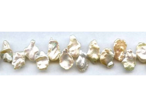 Freshwater Pearl Drop 13-16x Keshi Leaf