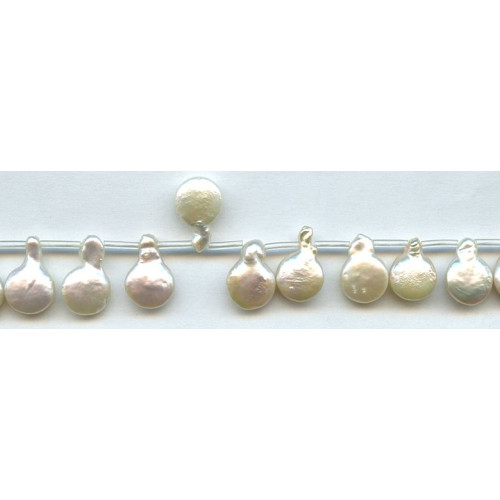 L0376-053C Freshwater Pearl Drop <br>12-15x Coin Drop