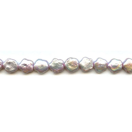 031-1058 Freshwater Pearl Coin <br>10mm Flower Coin