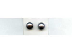 Freshwater Pearl 10mm Half-drilled Button Pair