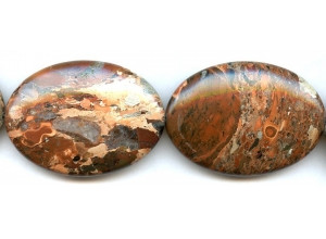 Flame Jasper 35x50 Flat Oval