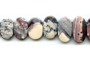 Porcelain Jasper 20-35x Flat Oval Drop