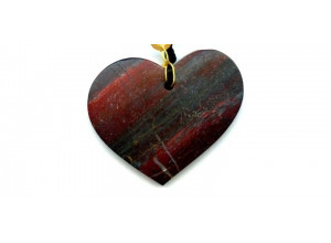 Matte Snake Skin Jasper 40x47 Heart Pendant