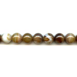 Brown Banded Agate 14mm Round