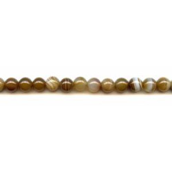 Brown Banded Agate 8mm Round