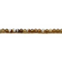 Brown Banded Agate 6mm Round