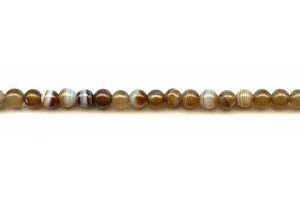 Brown Banded Agate 6mm Round