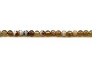 Brown Banded Agate 6mm Round