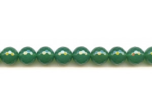 Green Agate 12mm Faceted Round