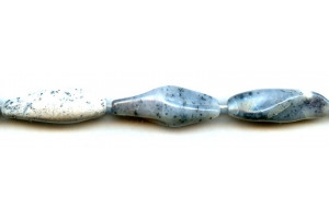 Ice Blue Agate 12x32 Twist Oval