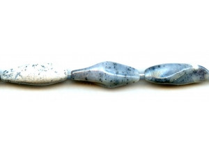 Ice Blue Agate 12x32 Twist Oval