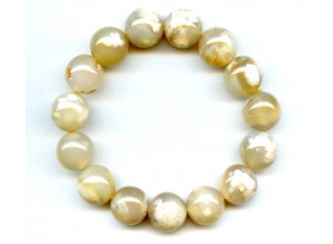 Sakura Agate 14-15mm Round Bracelet