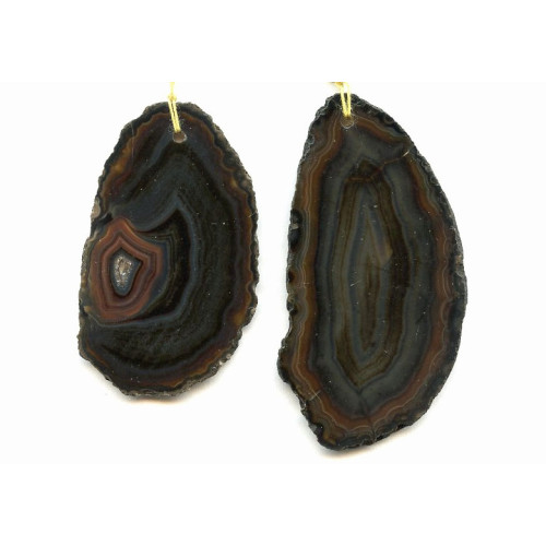 998-0115 Dyed Agate <br>45-60x Slice Pendant