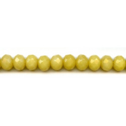 Dyed Yellow Jade 12mm Faceted Rondell