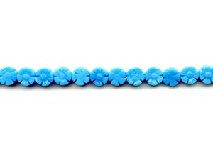 Dyed Blue Jade 8mm Flower