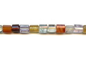 Mixed Quartz 10x Faceted Tri-Tube