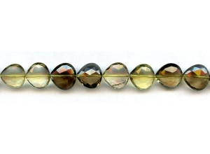 Green Gold Quartz 12x Faceted Pear