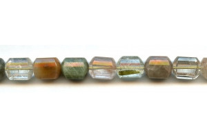 Mixed Quartz 10x14 Faceted Tri-Tube