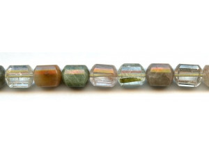 Mixed Quartz 10x14 Faceted Tri-Tube