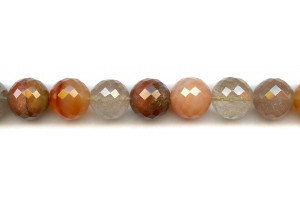 Mixed Quartz 14mm Faceted Round