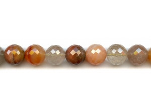 Mixed Quartz 14mm Faceted Round